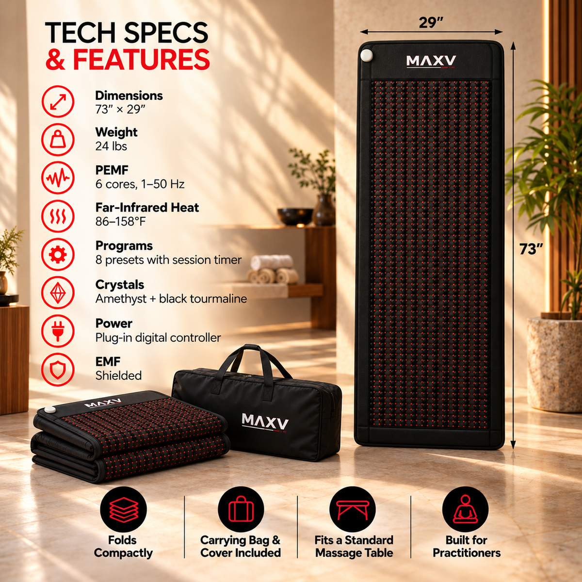 MV Infrared PEMF Mat
