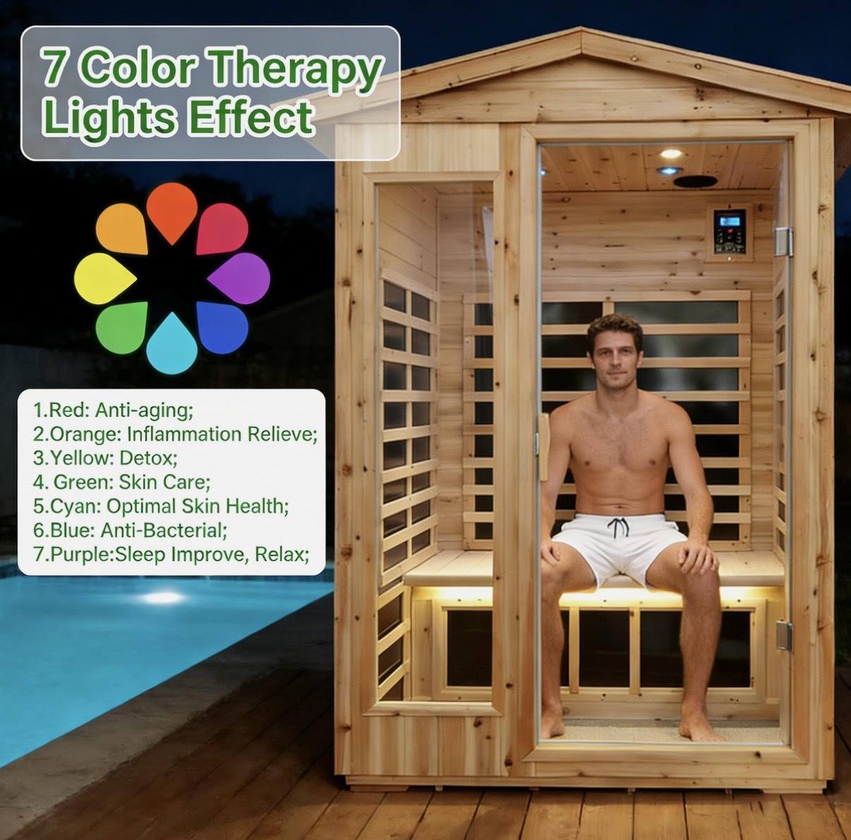 Outdoor 2-Person Infrared Sauna