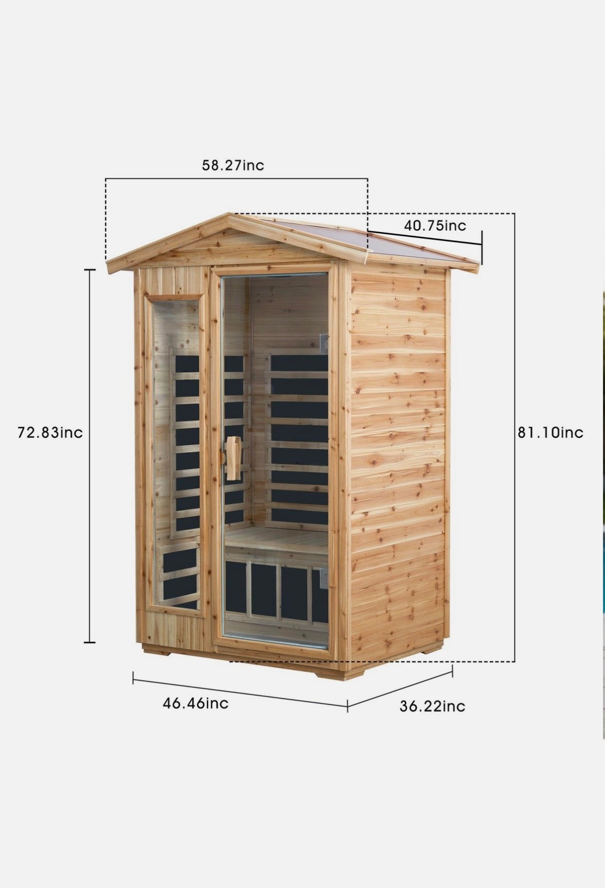 Outdoor 2-Person Infrared Sauna